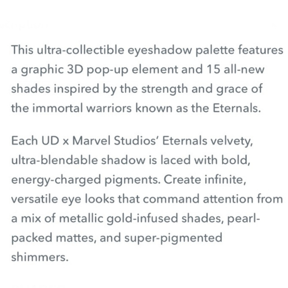 NIB Urban Decay x Marvel ETERNALS Eyeshadow Palette - Picture 14 of 14
